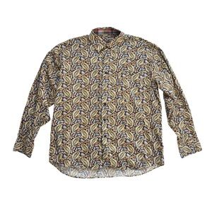 Men’s Alan Flusser casual button-down shirt, size XL, like-NEW